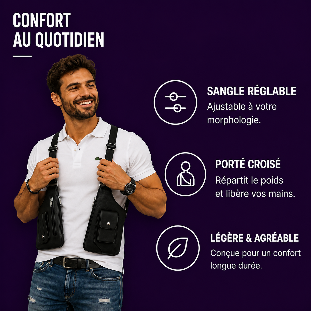 Sacoche Holster cuir