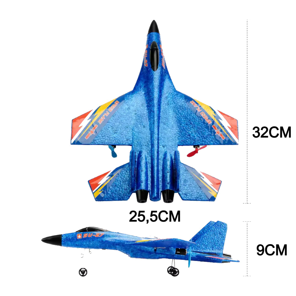 Avion de chasse SU-35 télécommandé LED