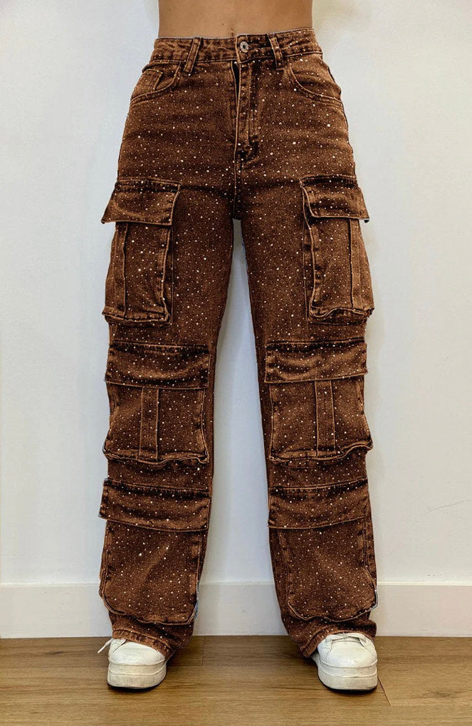 Jean diamant incrusté