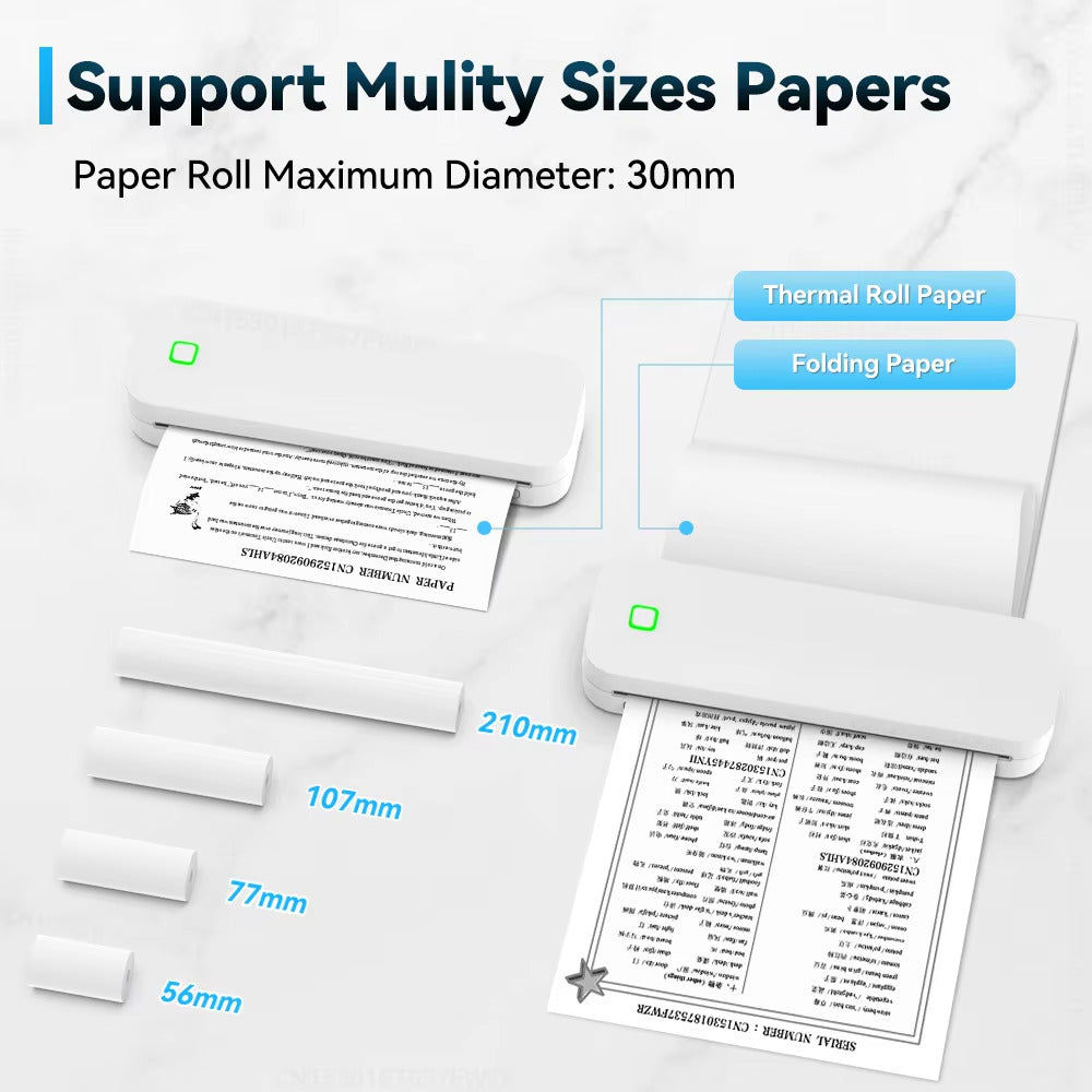 Imprimante portable thermique Bluetooth A4