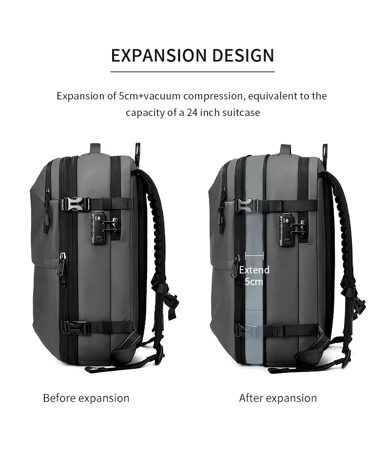 Sac à dos sous vide imperméable extensible 60L 49x32x15CM
