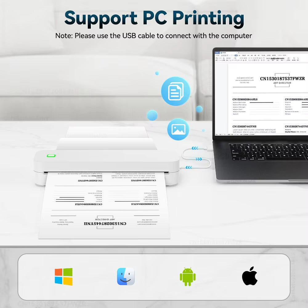 Imprimante portable thermique Bluetooth A4